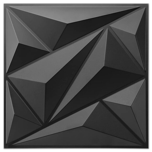 Geometric Black Wall Panels - Picture 5 of 10